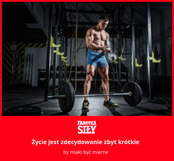 Życie jest zdecydowanie zbyt krótkie - motywacja do treningu - Fabryka Siły