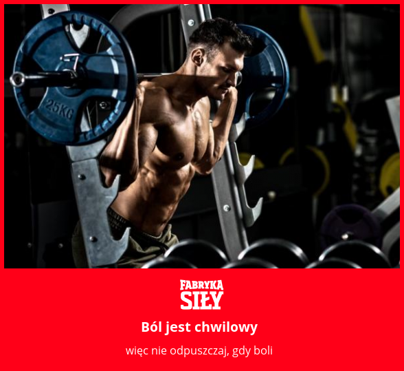 Ból jest chwilowy - motywacja do treningu - Fabryka Siły