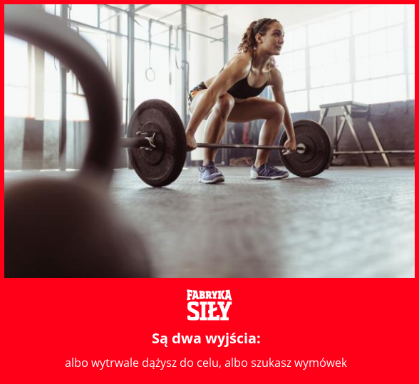 Są dwa wyjścia: - motywacja do treningu - Fabryka Siły