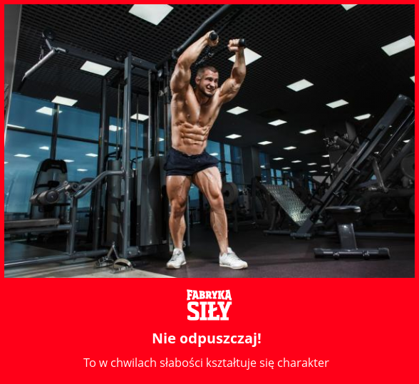 Nie odpuszczaj! - motywacja do treningu - Fabryka Siły