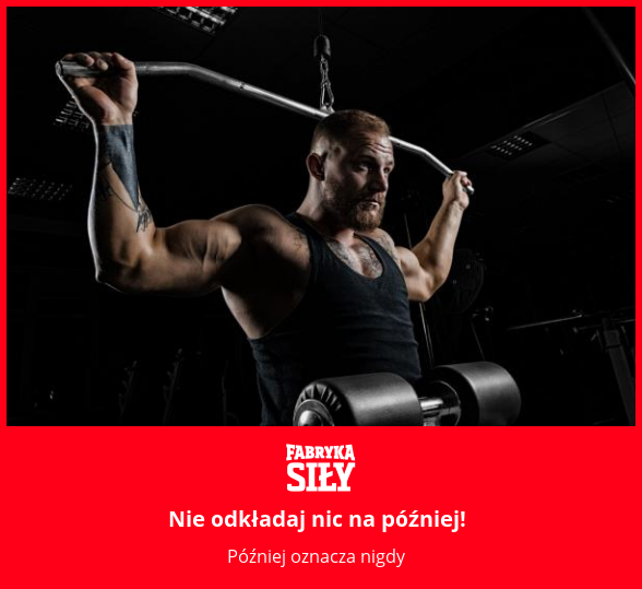 Nie odkładaj nic na później! - motywacja do treningu - Fabryka Siły