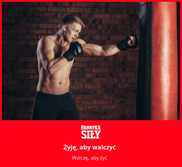 Żyję, aby walczyć - motywacja do treningu - Fabryka Siły
