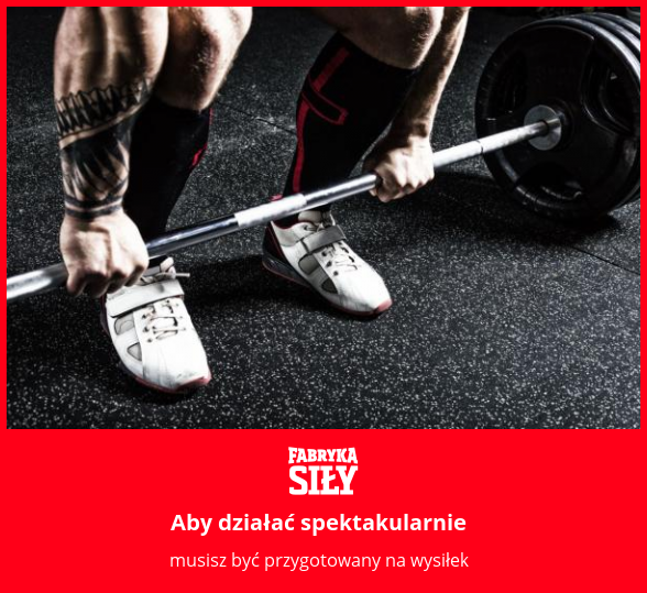 Aby działać spektakularnie - motywacja do treningu - Fabryka Siły