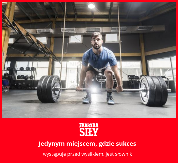 Jedynym miejscem, gdzie sukces - motywacja do treningu - Fabryka Siły