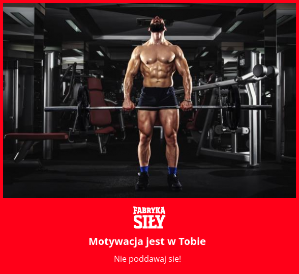 Motywacja jest w Tobie - motywacja do treningu - Fabryka Siły