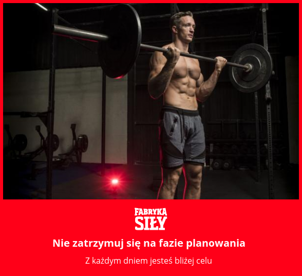 Nie zatrzymuj się na fazie planowania - motywacja do treningu - Fabryka Siły