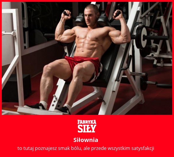 Siłownia - motywacja do treningu - Fabryka Siły