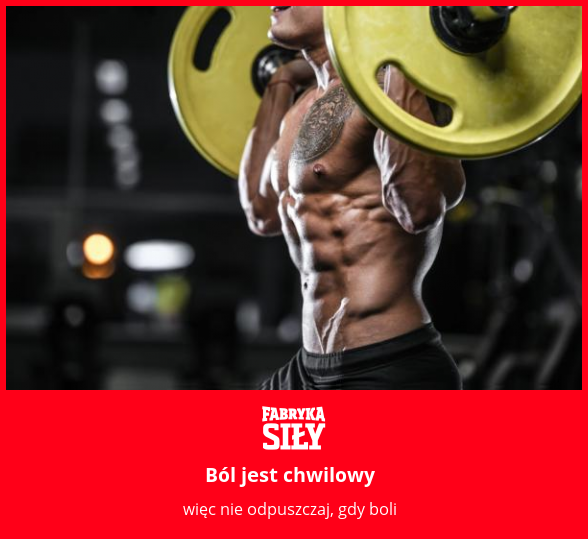 Ból jest chwilowy - motywacja do treningu - Fabryka Siły