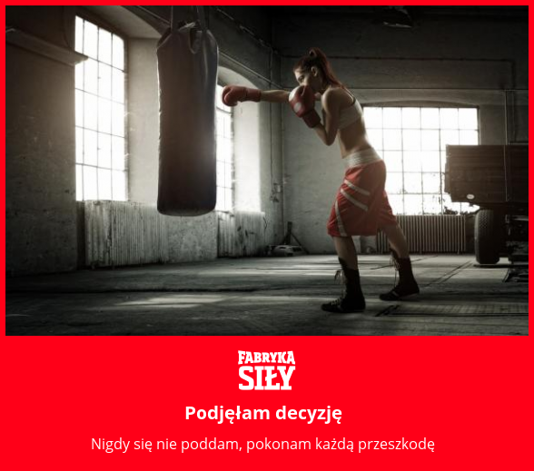 Podjęłam decyzję - motywacja do treningu - Fabryka Siły