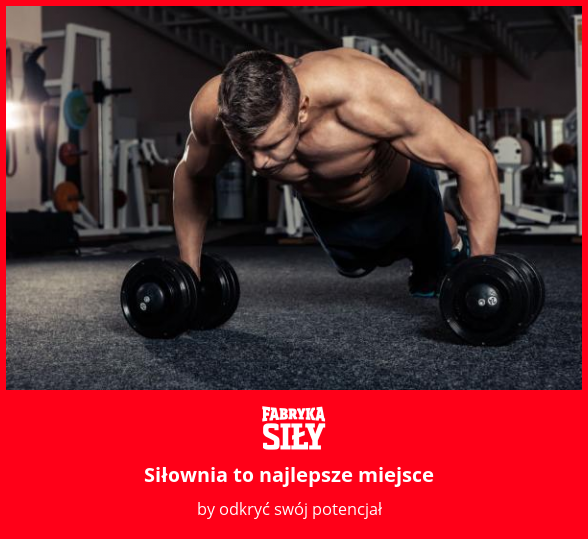 Siłownia to najlepsze miejsce - motywacja do treningu - Fabryka Siły