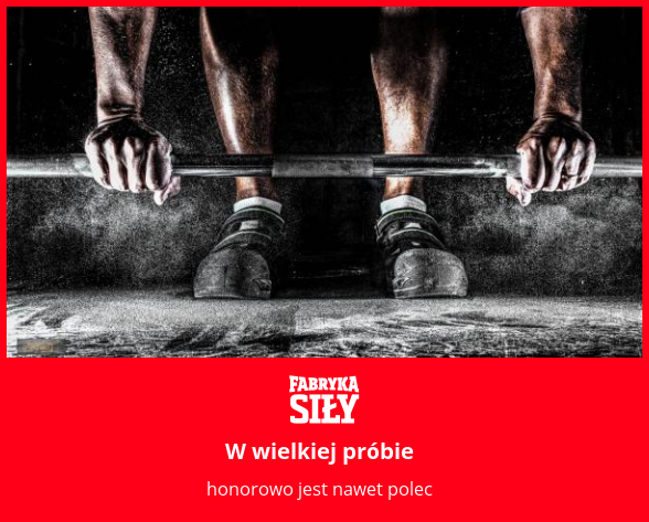 W wielkiej próbie - motywacja do treningu - Fabryka Siły