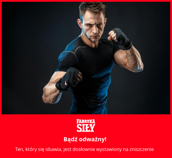 Bądź odważny! - motywacja do treningu - Fabryka Siły