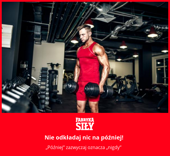 Nie odkładaj nic na później! - motywacja do treningu - Fabryka Siły