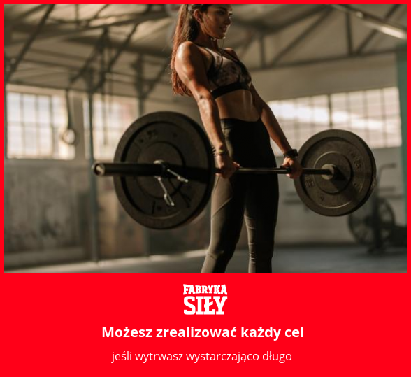 Możesz zrealizować każdy cel - motywacja do treningu - Fabryka Siły