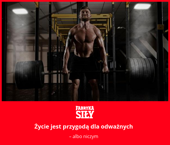 Życie jest przygodą dla odważnych - motywacja do treningu - Fabryka Siły