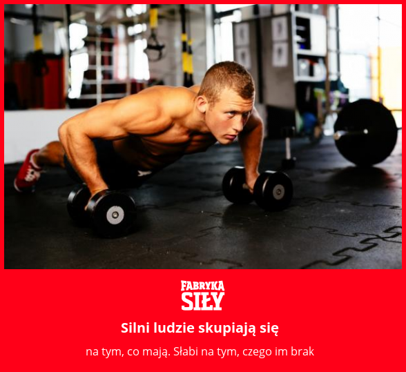 Silni ludzie skupiają się  - motywacja do treningu - Fabryka Siły