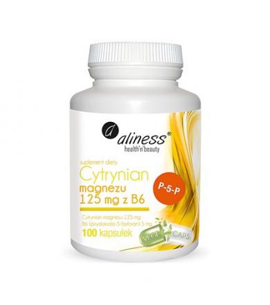 ALINESS Cytrynian Magnezu 125mg z B6 - 100caps